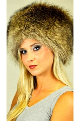 Raccoon fur hat - Classic style